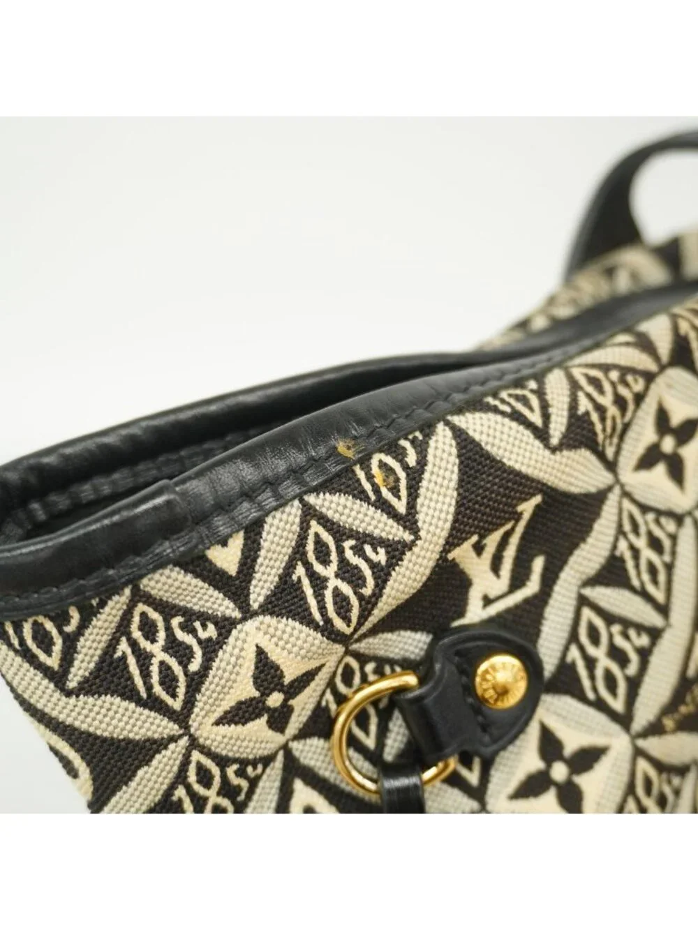 Louis Vuitton Tote Monogram Jacquard Neverfull MM Black Gray